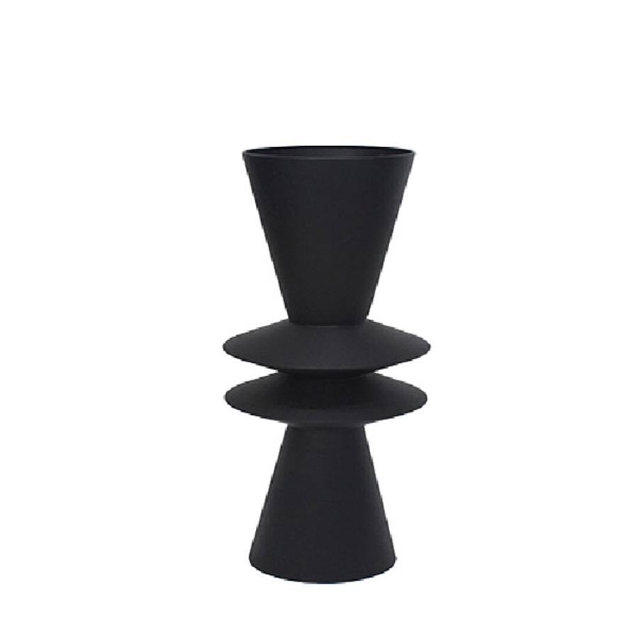 ZIK ΔΙΑΚΟΣΜΗΤΙΚΟ ΚΗΡΟΠΗΓΙΟ 19.5x19.5x66.5cm ΜΕΤΑΛΛΟ ΜΑΥΡΟ