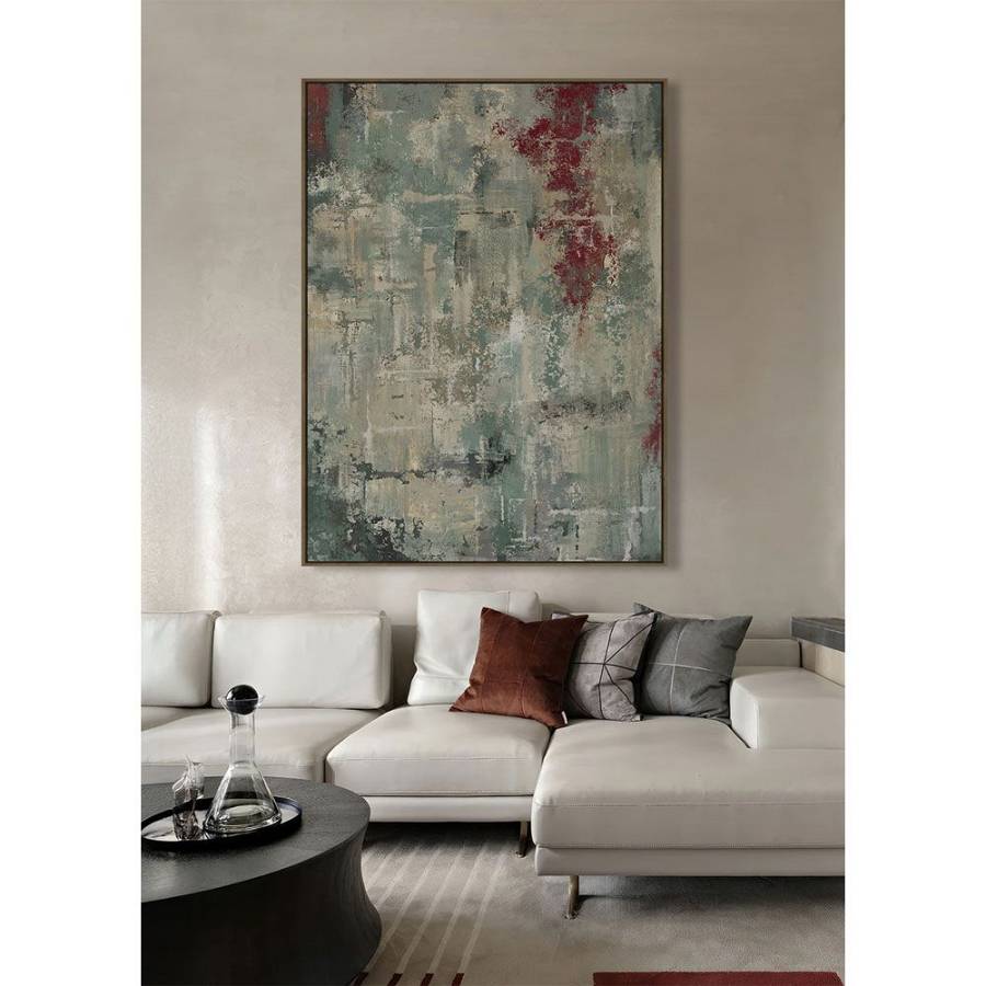 ASTRATTO ΠΙΝΑΚΑΣ ΔΙΑΚΟΣΜΗΤΙΚΟΣ ΜΕ ΚΟΡΝΙΖΑ 90x120x4cm ΚΑΜΒΑΣ ΠΟΛΥΧΡΩΜΟ ΞΥΛΟ ΦΥΣΙΚΟ