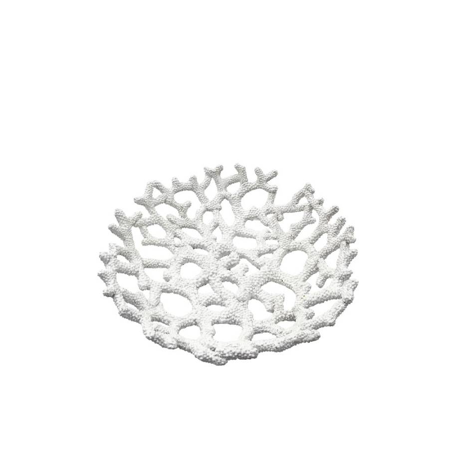 CORAIL S ΔΙΣΚΟΣ ΔΙΑΚΟΣΜΗΣΗΣ 32x32x8cm POLYRESIN ΑΣΠΡΟ