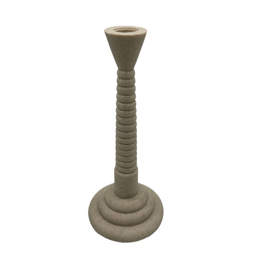 LITO ΚΗΡΟΠΗΓΙΟ 13x13x30cm POLYRESIN STONE ΜΠΕΖ