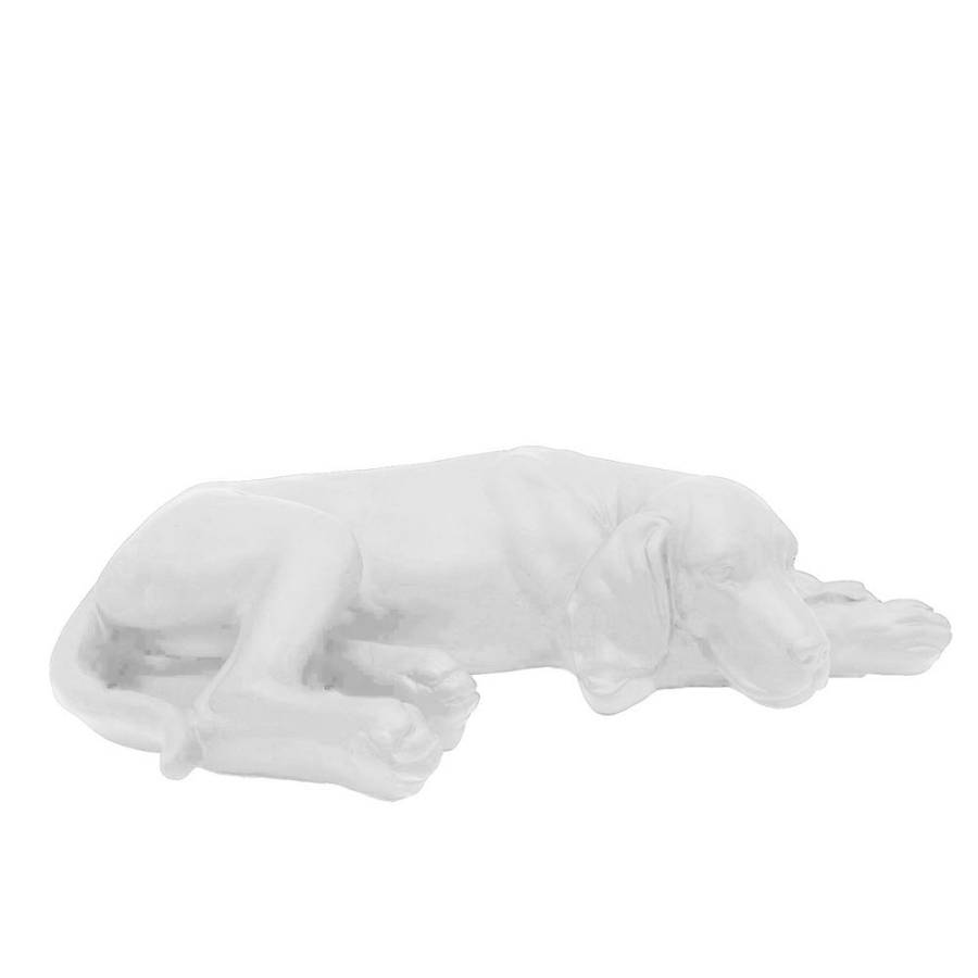 DOMU ΔΙΑΚΟΣΜΗΤΙΚΟ ΣΚΥΛΟΣ 39.5x22.5x10.5cm POLYRESIN ΑΣΠΡΟ