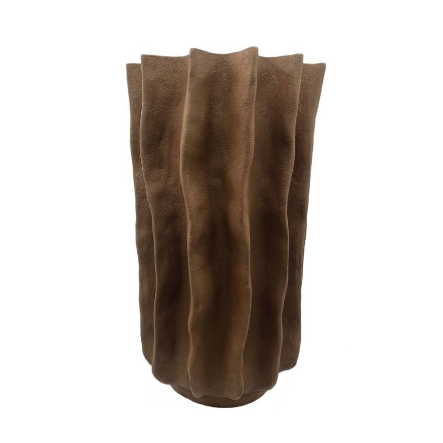 FOLDA ΒΑΖΟ 22x22x38cm POLYRESIN ΚΑΦΕ ΣΚΟΥΡΟ