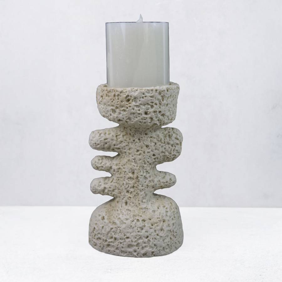 KYCLADIC III ΚΗΡΟΠΗΓΙΟ ΔΙΑΚΟΣΜΗΤΙΚΟ 12x10x20cm RESIN ΜΠΕΖ