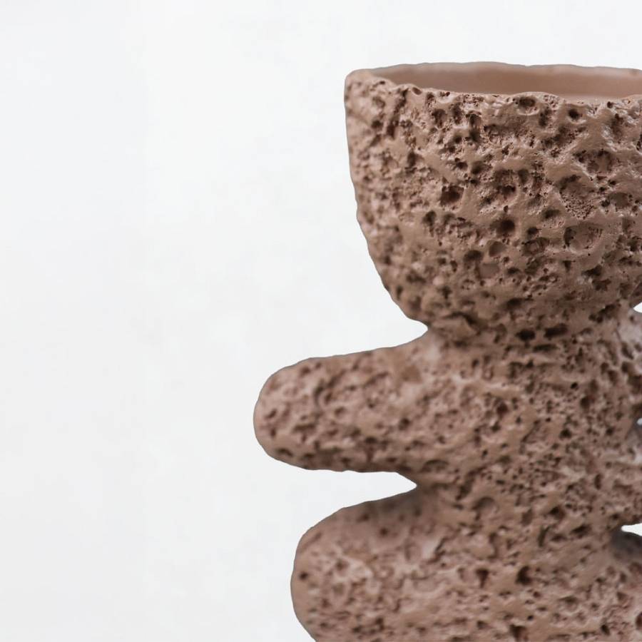 LUSTRE I ΚΗΡΟΠΗΓΙΟ ΔΙΑΚΟΣΜΗΤΙΚΟ 14.5x9.5x25cm RESIN ΚΑΦΕ