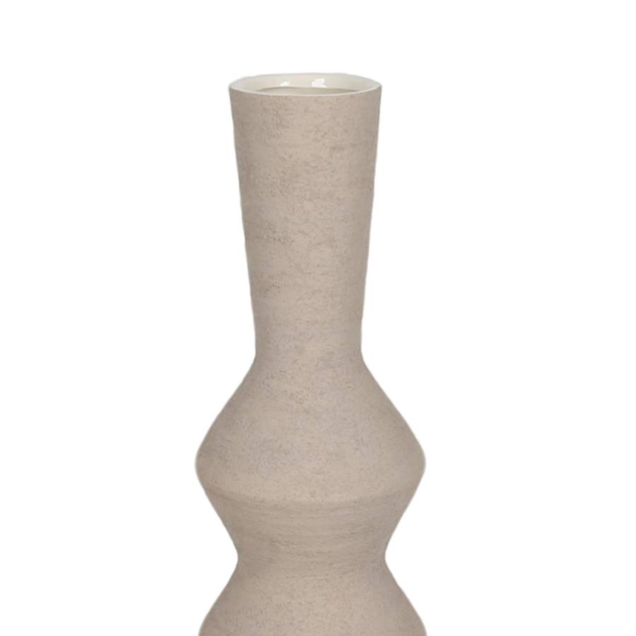 VIRELIA ΒΑΖΟ 15x15x60cm ΚΕΡΑΜΙΚΟ ΜΠΕΖ ΣΚΟΥΡΟ