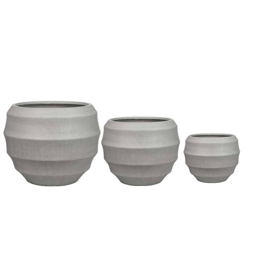 FLORRA ΚΑΣΠΩ SET 3ΤΜΧ 54.3x54.3x47.5cm MgO ΓΚΡΙ