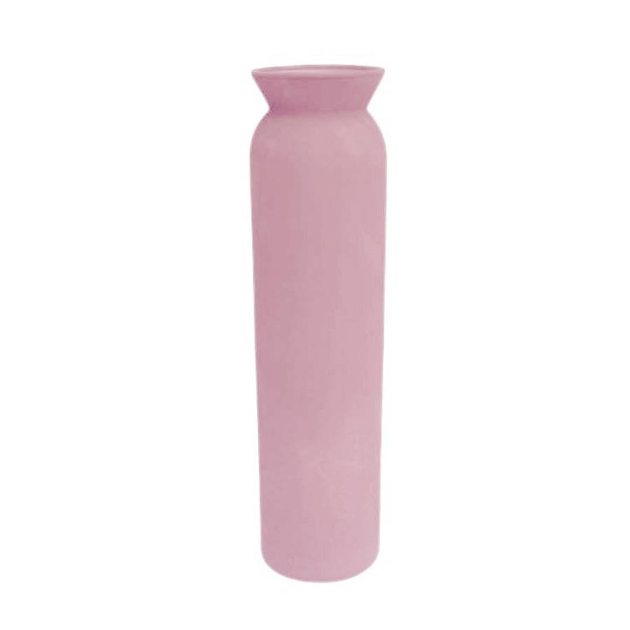 MARONA ΒΑΖΟ 7.5x7.5x31cm ΓΥΑΛΙ ΡΟΖ