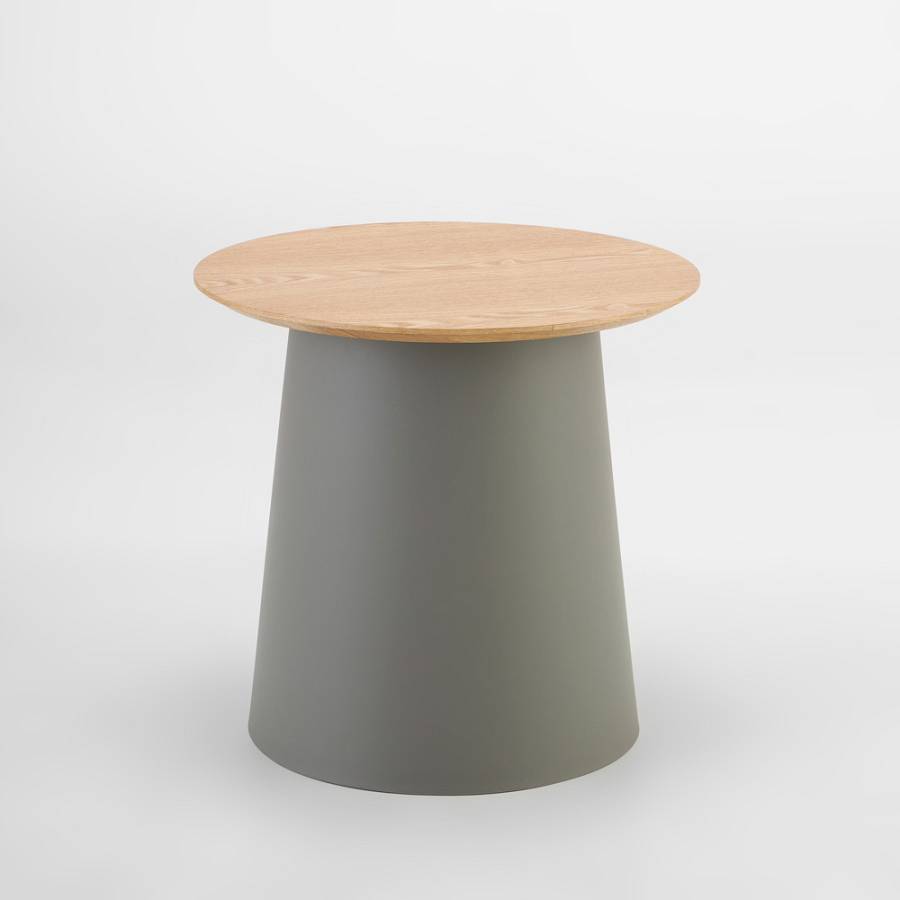 ZENTRA COFFEE TABLE ΦΥΣΙΚΟ ΓΚΡΙ 50x50x47.5cm