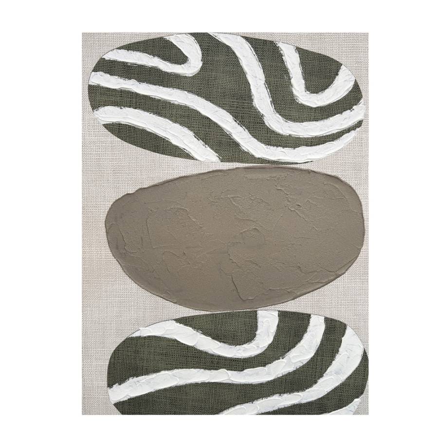 SLATE B ΠΙΝΑΚΑΣ ΔΙΑΚΟΣΜΗΤΙΚΟΣ ΜΕ ΚΟΡΝΙΖΑ 75x100x4cm ΚΑΜΒΑΣ ΛΑΔΙ ΜΠΕΖ ΛΕΥΚΟ PS