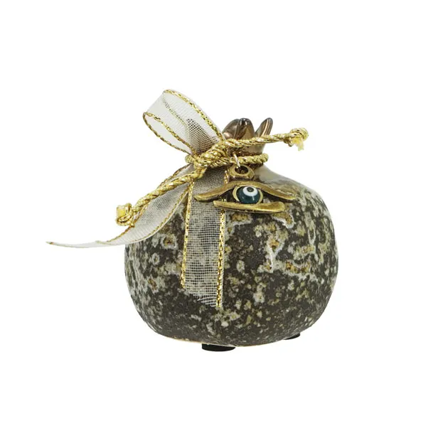 ΣΤΟΛΙΣΜΕΝΟ ΚΕΡΑΜΙΚΟ ΡΟΔΙ ΜΙΚΡΟ ΠΕΤΡΑ-ΜΠΡΟΝΖΕ / ΚΟΡΔΟΝΙ ΧΡΥΣΟ 6.5x6.5cm 1/96ΚΙΒ