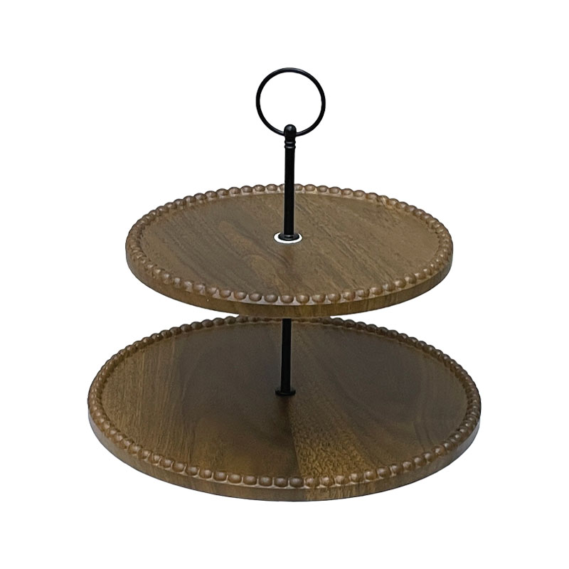 ΟΡΝΤΕΒΙΕΡΑ/ΔΙΣΚΟΣ MDF 2 ΕΠΙΠΕΔΩΝ ΚΑΦΕ/ΜΑΥΡΟ ΜΕΤΑΛΛΙΚΗ ΣΤΗΛΗ/ΛΑΒΗ - Φ24.5, Φ19.5cm 48/KIB