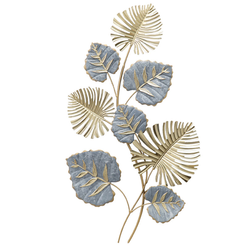 ΜΕΤΑΛΛΙΚΟ ΔΙΑΚΟΣΜΗΤΙΚΟ ΤΟΙΧΟΥ ΚΛΑΔΙ ΜΕ ΦΥΛΛΑ - 43.2x76.2x3.8cm 4/ΚΙΒ