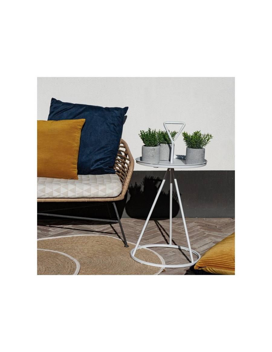 Τραπέζι βοηθητικό μεταλ. λευκό Φ37Η67CM