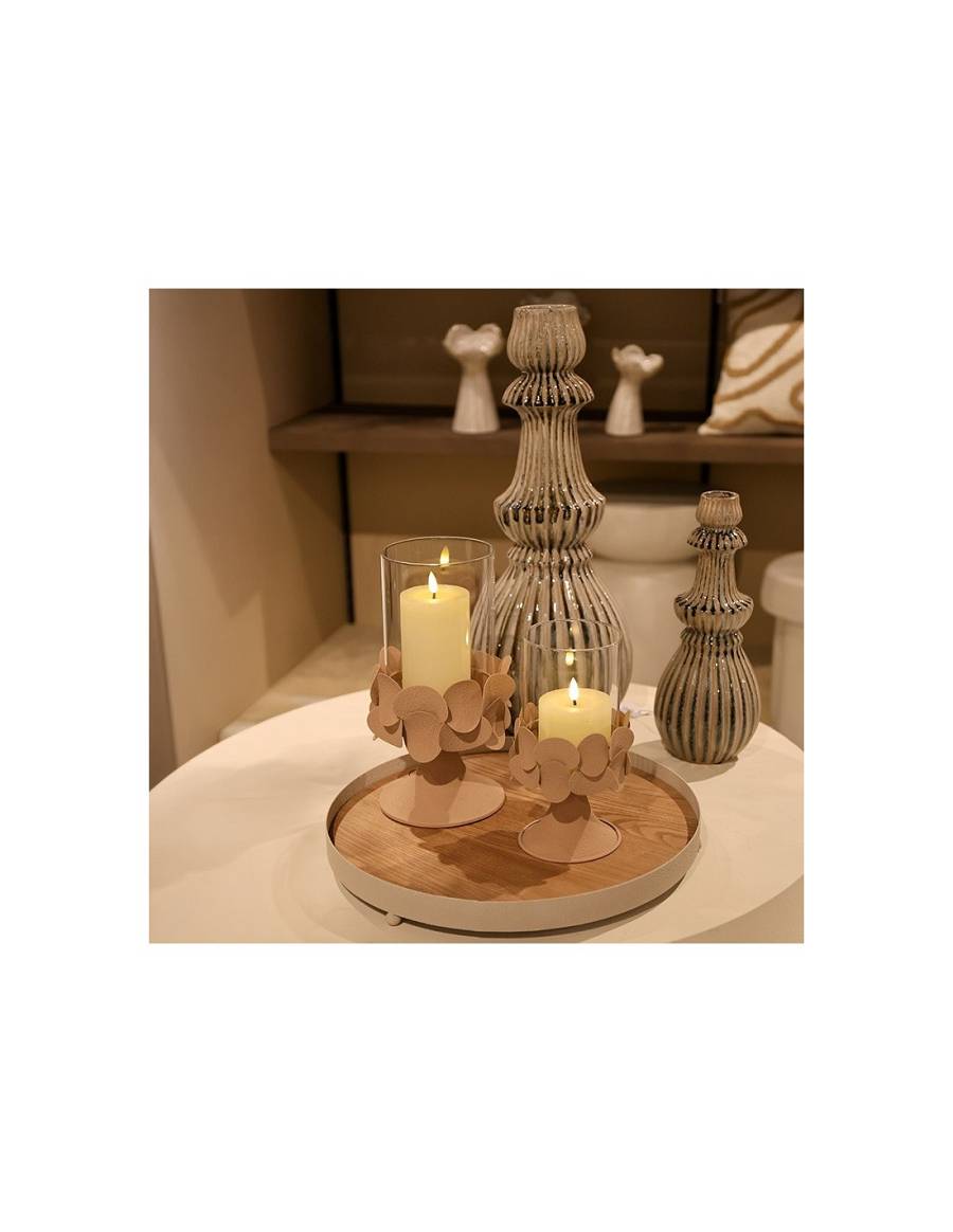 Δίσκος μεταλ.εκρού με ξύλο Φ40x5cm