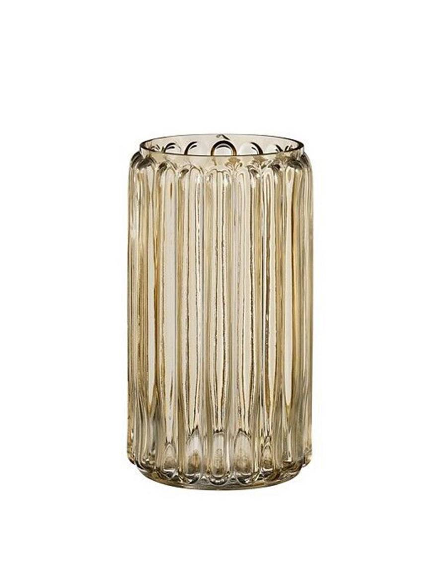 Βάζο γυάλινο καφέ Φ14 Η26cm