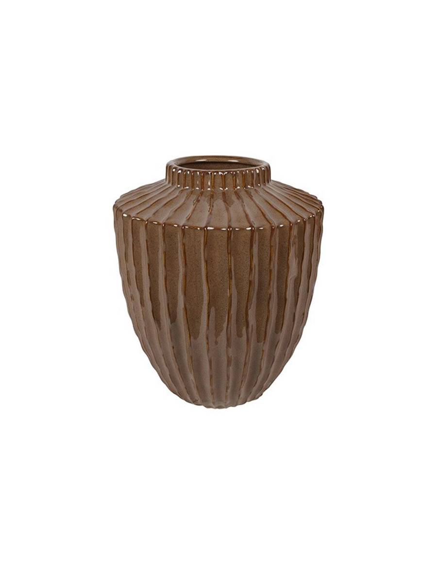 Βάζο κεραμ.DUUK καφέ 27Χ32