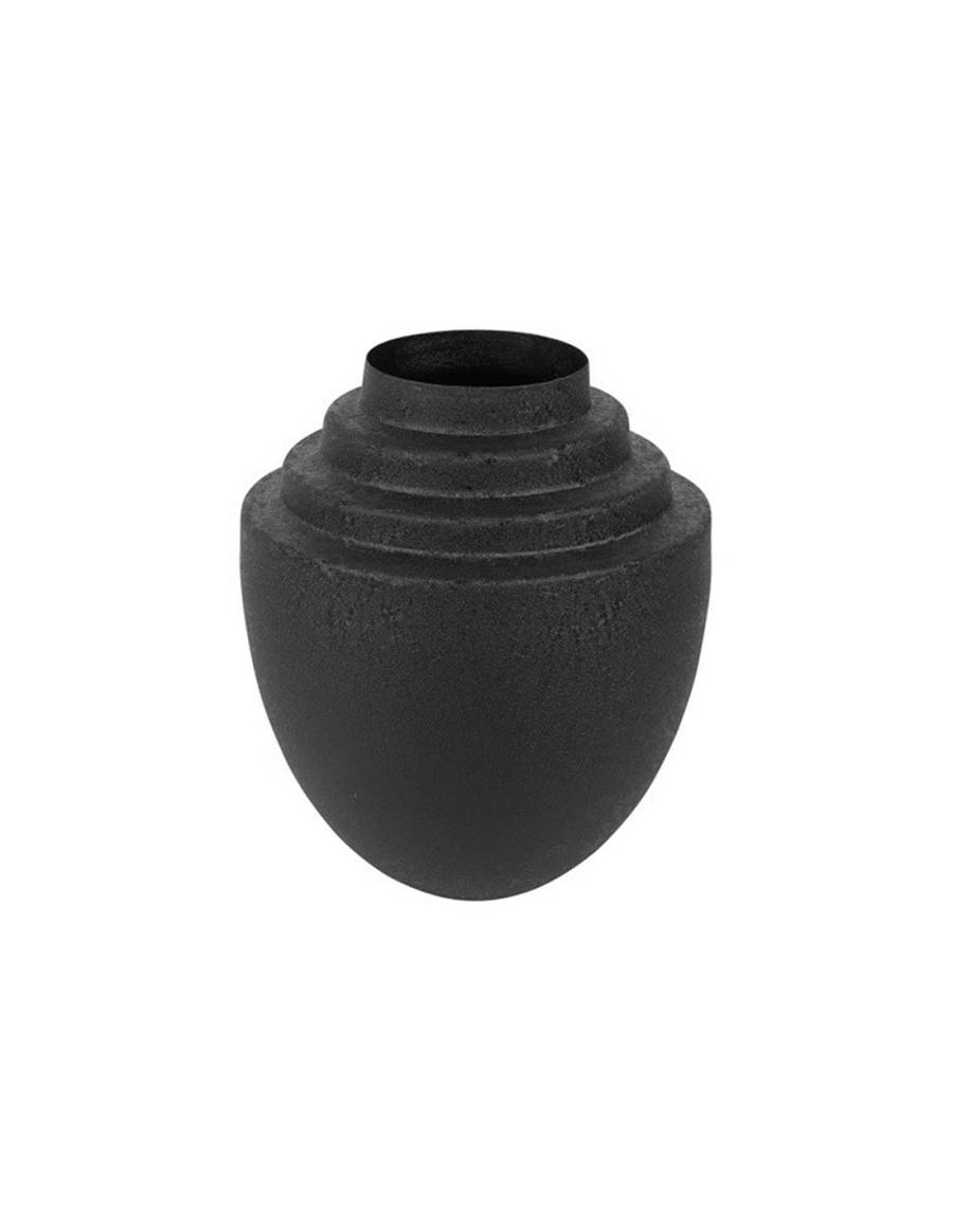 Βάζο μεταλ.μαύρο Φ25Η31cm