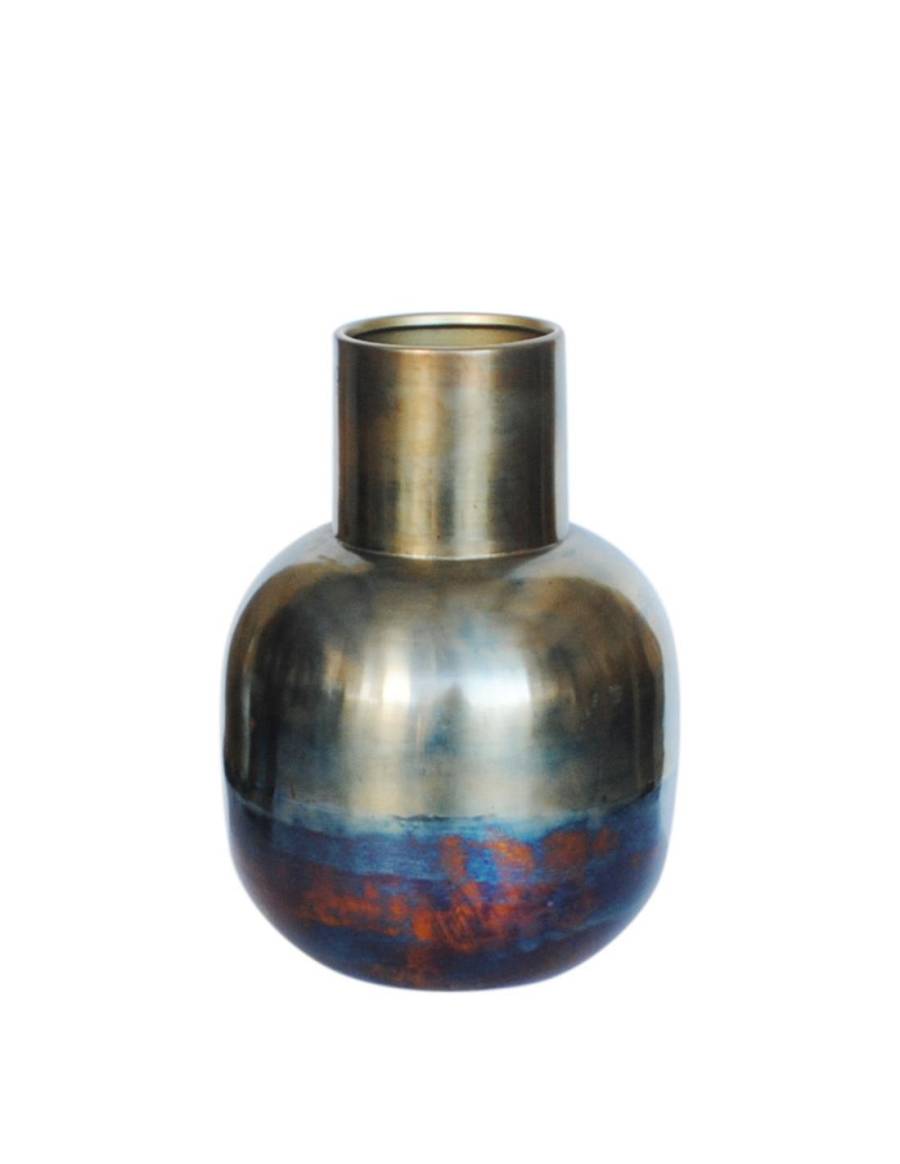 Βάζο μεταλλικό bronze Φ21Η29cm