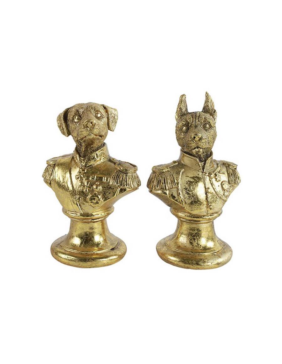 Διακοσμ.σκύλος Edward χρυσό 2σχ. 15εκ.