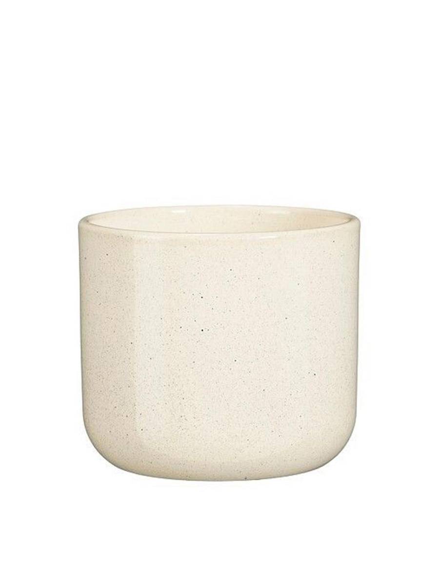 Κασπώ κεραμικό εκρού Φ15,5Η13,5cm