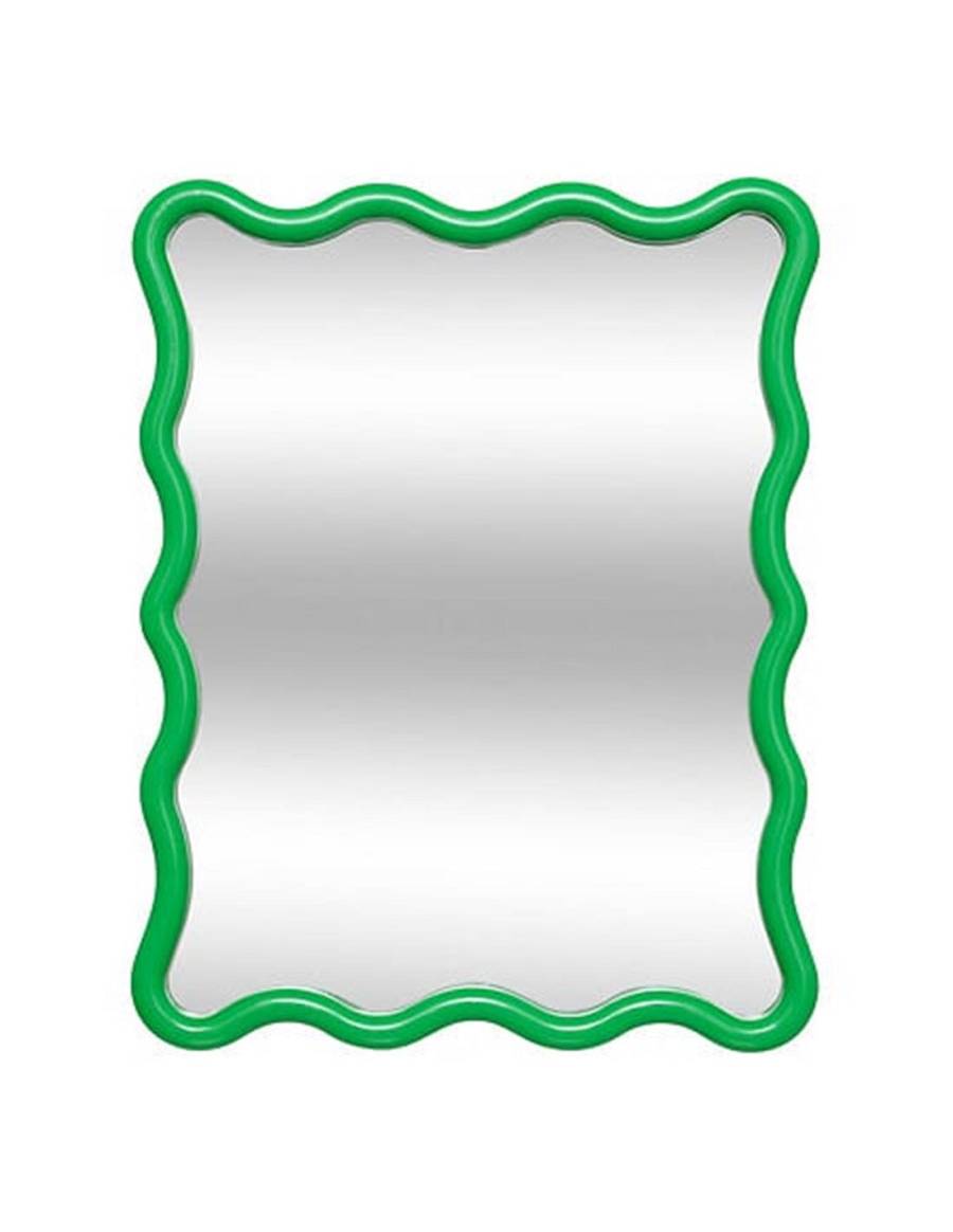 Καθρέφτης πράσινη κυματιστή κορνίζα 30x38cm