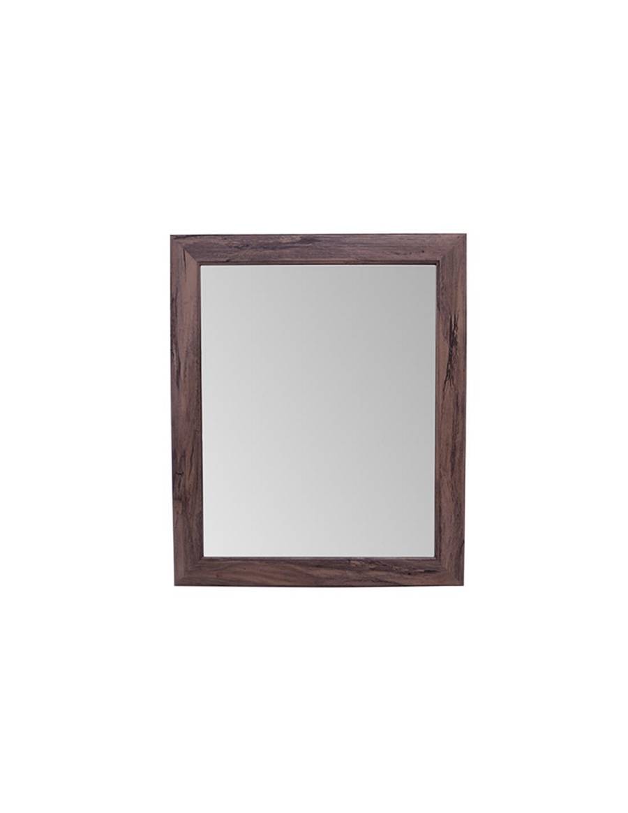 Καθρεπτης ξύλινος καφέ σκούρο 99x69cm