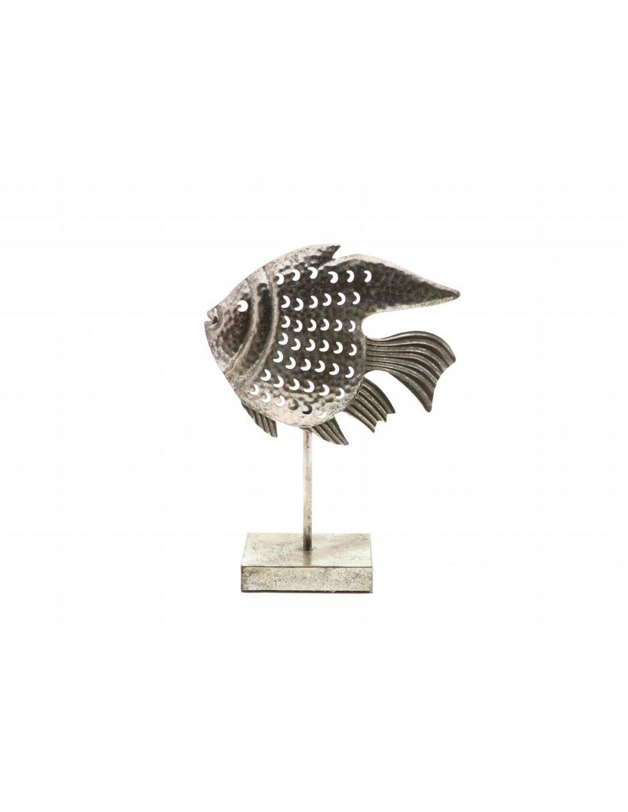 Κηροπήγιο ψάρι μεταλ.σε βάση 29x11x39cm