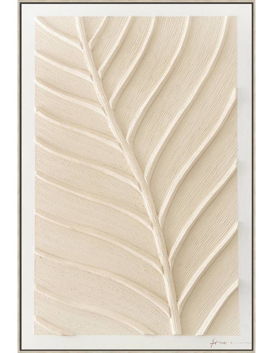 Πίνακας  χειρ.ζωγραφ.με ξυλινο πλαίσιο, εκρού φύλλο 80x120 cm