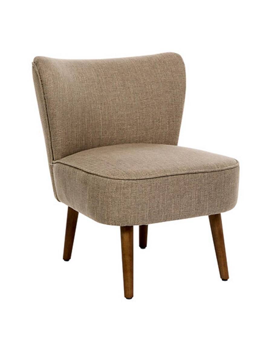 Πολυθρόνα μπεζ ύφασμα 57x69x72,5cm