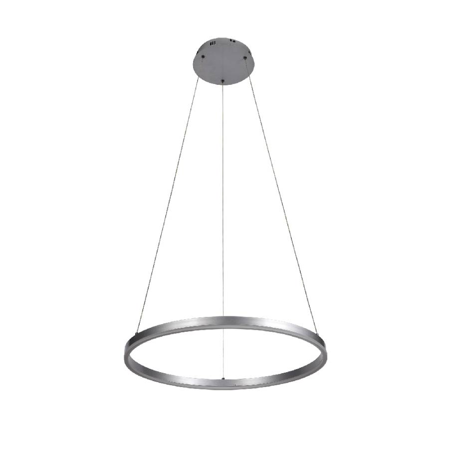 Inlight Κρεμαστό φωτιστικό LED 36W 3CCT (by switch on base) D:80cm (6095-AB-Silver)