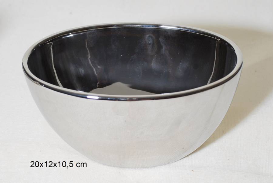 Μπολ Κεραμικό Με Ασημί Επένδυση