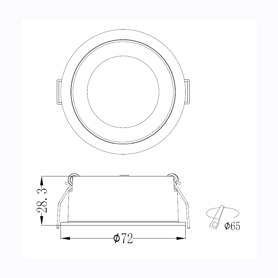 ΣΠΟΤ ΦΩΤΙΣΤΙΚΟ ΧΩΝΕΥΤΟ-ΚΩΔ. MIDEA-65