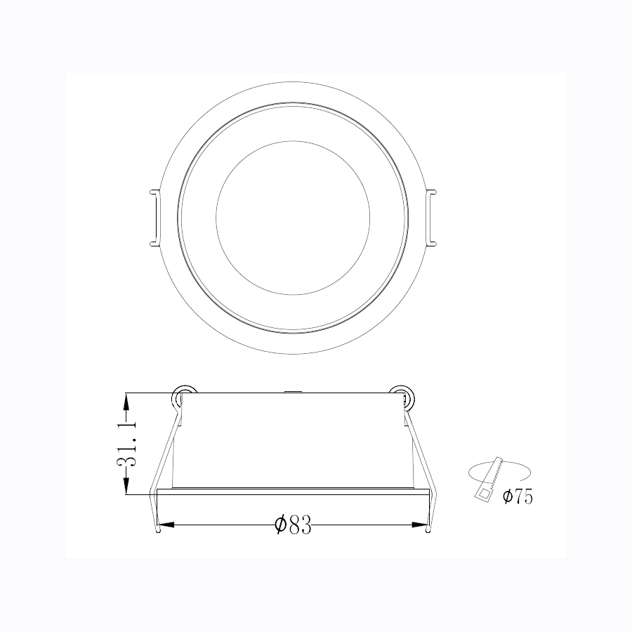 ΣΠΟΤ ΦΩΤΙΣΤΙΚΟ ΧΩΝΕΥΤΟ-ΚΩΔ. MIDEA-75