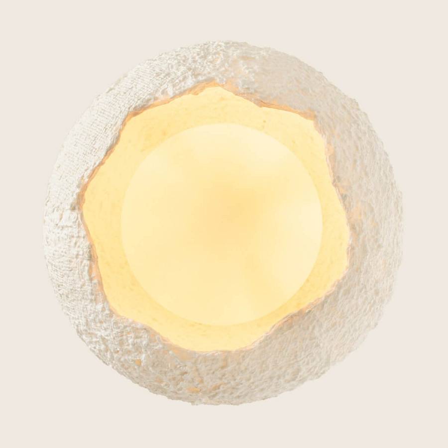 PENDANT LIGHT 1xE27 MAX 15W METAL - PAPER PULP - PLASTIC GLOBE WHITE