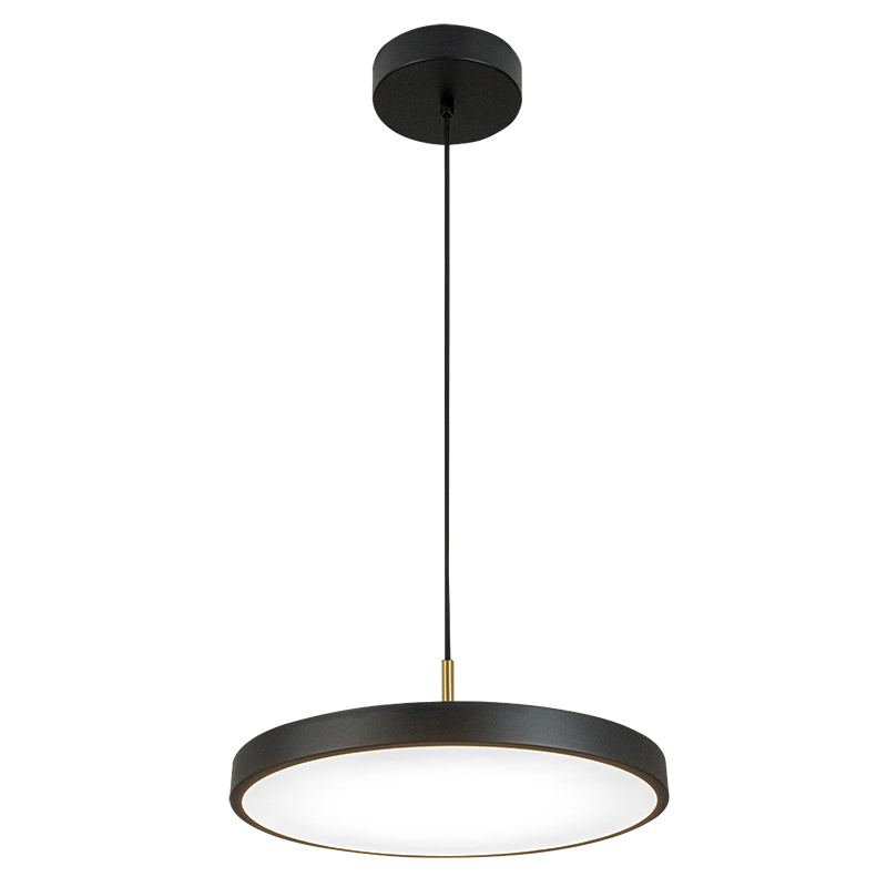 PENDANT LED LIGHT 17W 3000K BLACK MATT - BRUSHED BRASS