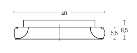 CEILING  LIGHT 32W 3000K ALUMINIUM & ACRYLIC  SANDY BLACK