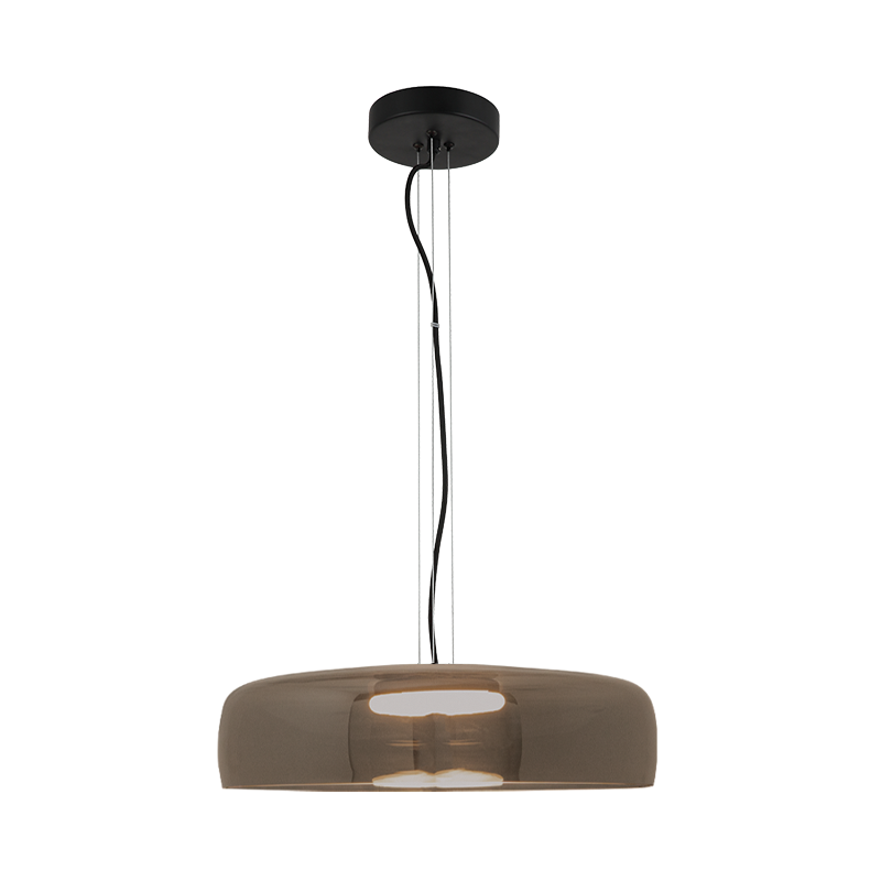 PENDANT LED LIGHT 15W 3000K METAL-GLASS BLACK