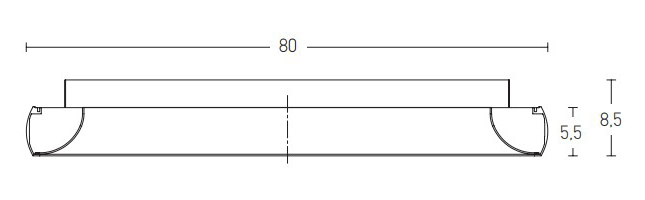 CEILING  LIGHT 55W 3000K ALUMINIUM & ACRYLIC BRUSHED GOLD MATT