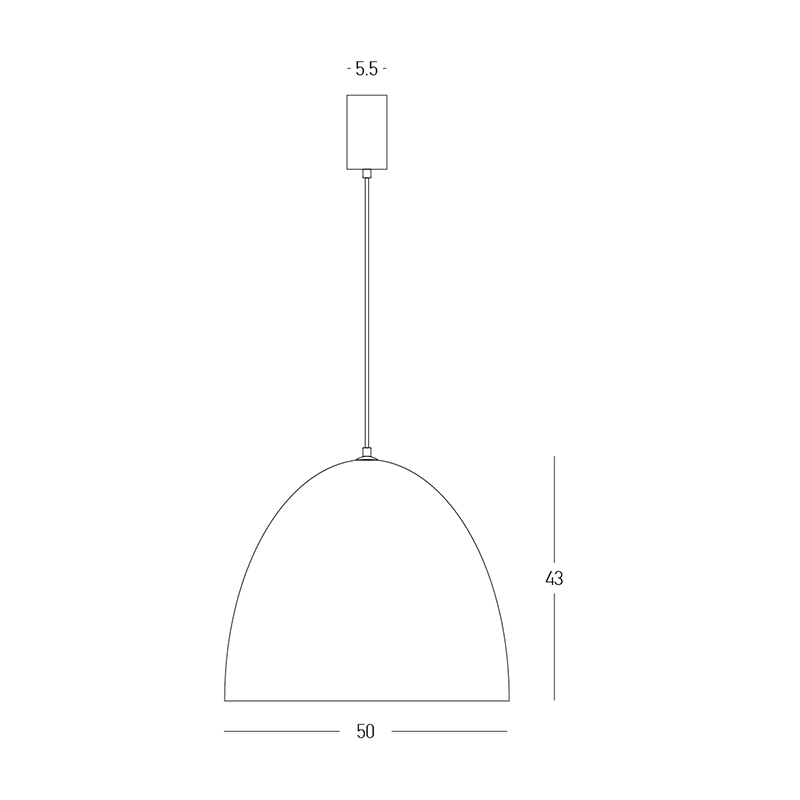 PENDANT LIGHT 1xE27 MAX 15W METAL - PAPER PULP - MULBERRY SILK BLACK