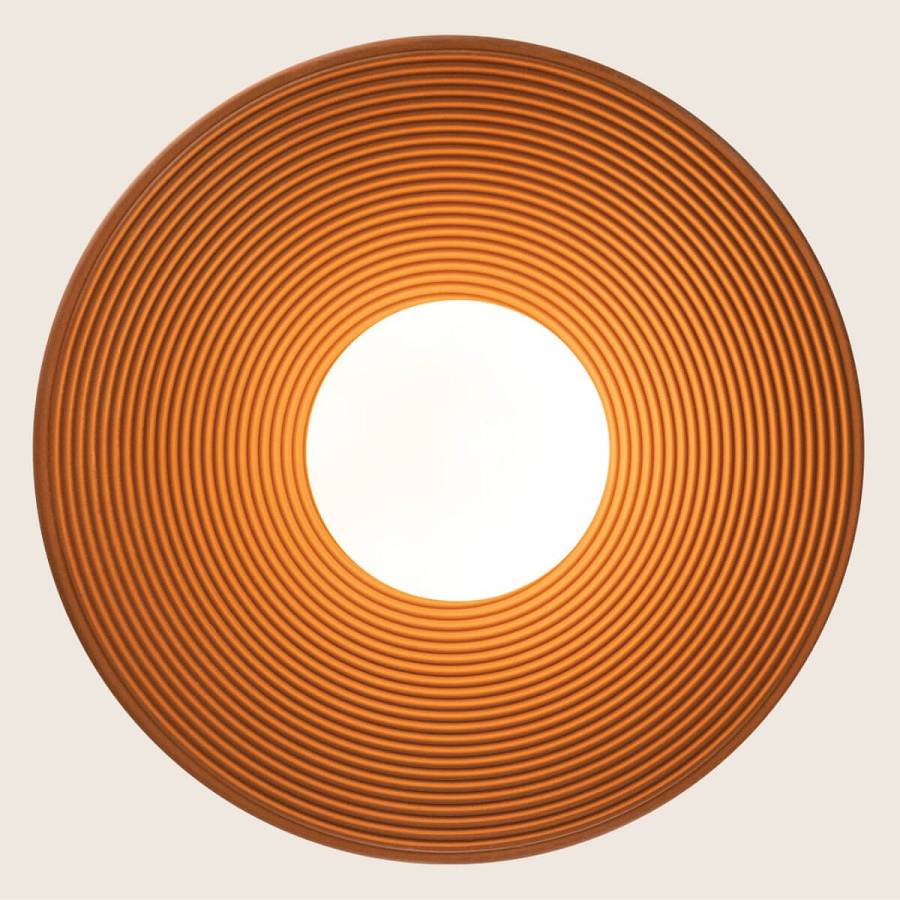 PENDANT LIGHT 1xG9 LED MAX 9W TERRACOTTA CLAY - BLACK  - METAL - OPAL GLASS