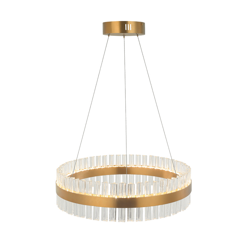 PENDANT LED LIGHT 68W 3000K STAINLESS STEEL-GLASS   GOLD MATT