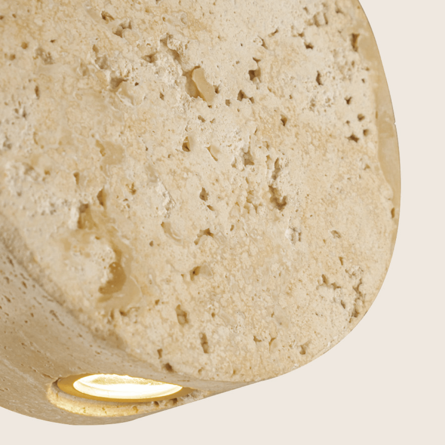 PENDANT LED LIGHT 3W 3000K NATURAL STONE - GOLD METAL