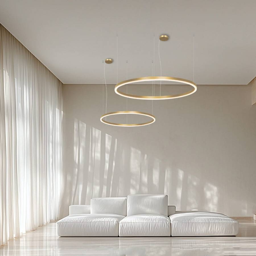 LED PENDANT LIGHT  57W 3000K  ALUMINIUM  & ACRYLIC GOLD