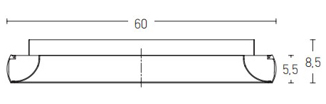 CEILING  LIGHT 43W 3000K ALUMINUM & ACRYLIC   MATT WHITE