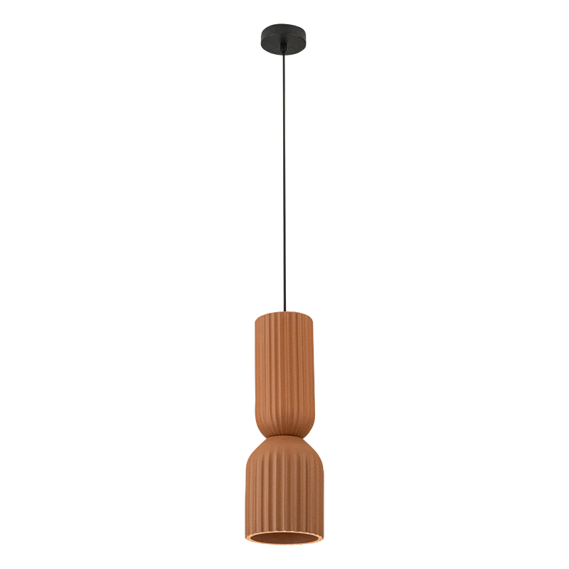 PENDANT LIGHT 1xE27 LED MAX 11W TERRACOTTA - SANDY BLACK CLAY - METAL