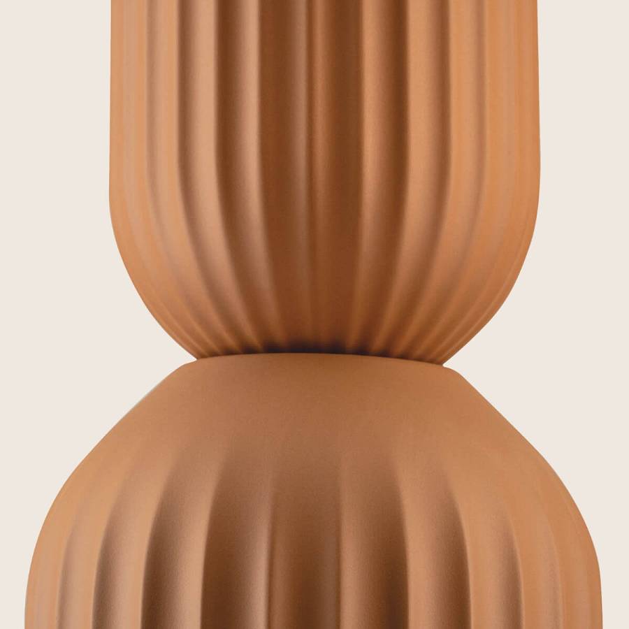 PENDANT LIGHT 1xE27 LED MAX 11W TERRACOTTA - SANDY BLACK CLAY - METAL