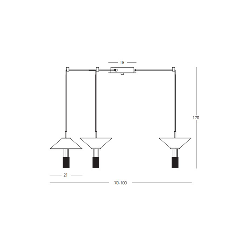 PENDANT LED LIGHT 28W 3000K ALUMINIUM BLACK
