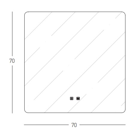 LED MIRROR 40W 4000K SQUARE