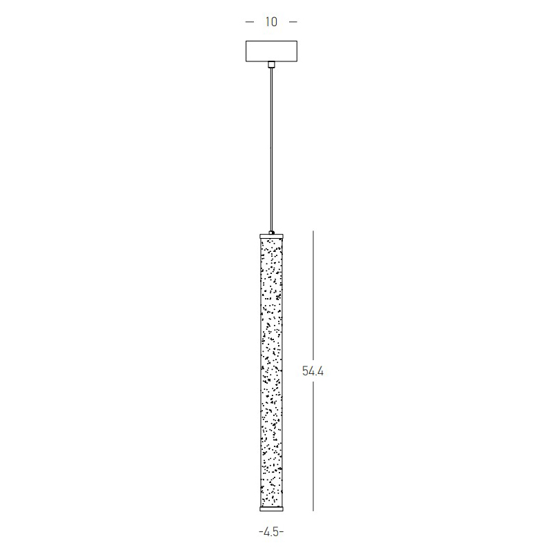 PENDANT LED LIGHT 20W 3000K TRIAC SANDY BLACK - ALABASTER