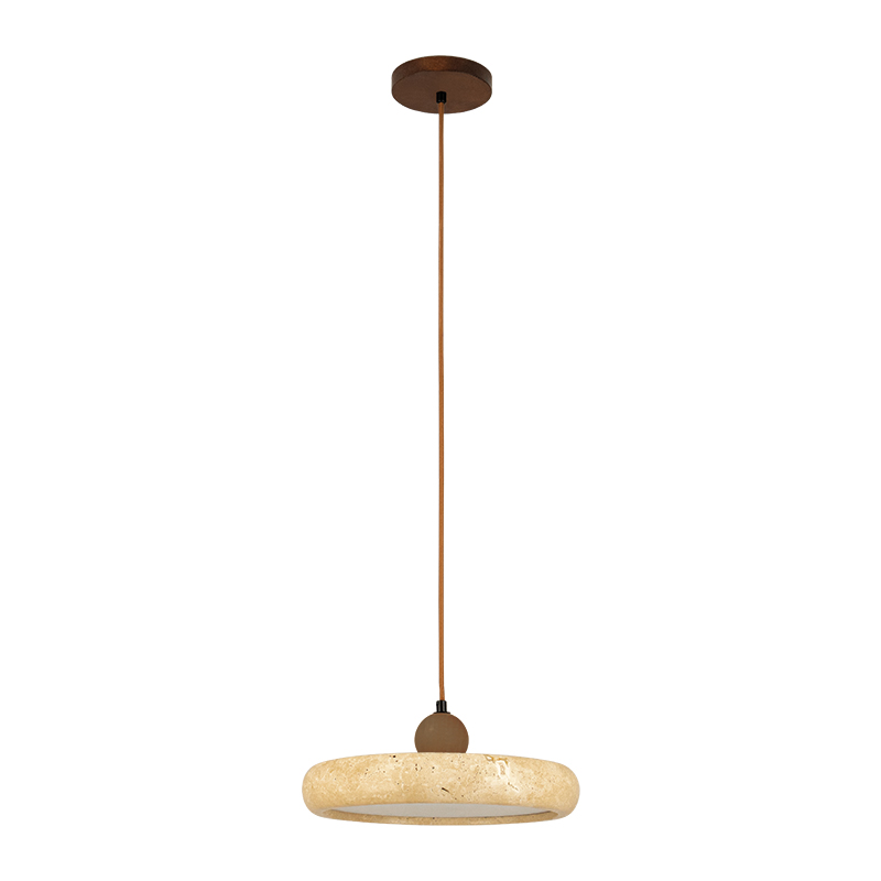PENDANT LED LIGHT 22W 3000K NATURAL STONE - BROWN WOOD